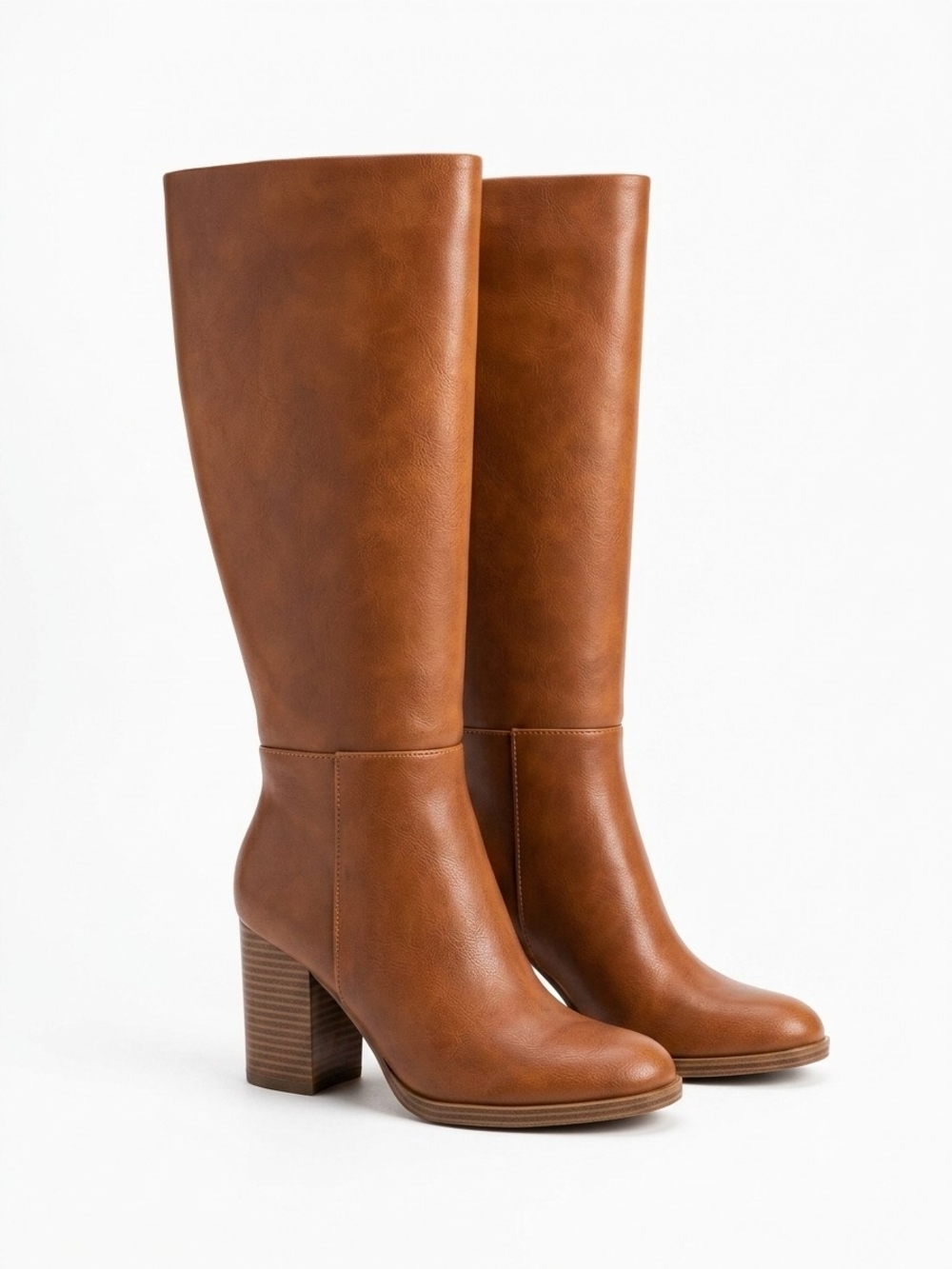 Unisa Size 9.5 Chestnut Knee-High Block Heel Women's Boots.